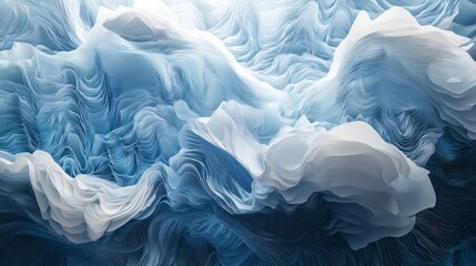 Aufkleber - Abstract swirling blue and white texture, resembling clouds or waves.