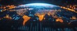 © Itsaree  - Digital Earth globe with world finance network, business trading connections, global telecommunication, glowing data lines, interconnected countries, futuristic technology