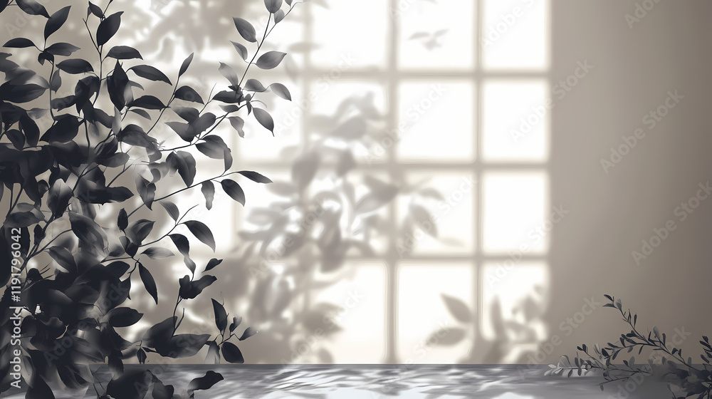 Window light shadow png on the wall overlay effect on transparent ...