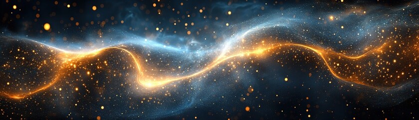 Wall Mural - cosmic energy flow outer space abstract art digital environment galactic viewpoint universal concept