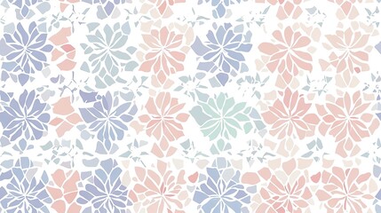 Canvas Print - Pastel floral seamless pattern; design background; textile print