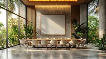 Wall Mural - Bright boardroom interior.