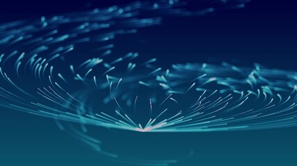 Wall Mural - abstract motion blue background with particles and stars. abstract animated motion background of spi