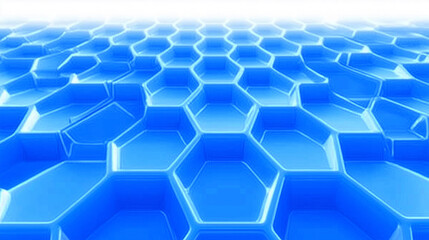 Blue hexagon background
