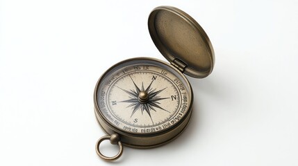 antique brass compass: a symbol of exploration and direction
