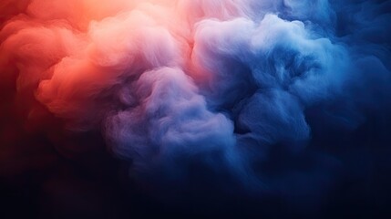 Wall Mural - Abstract colorful smoke cloud in vibrant hues