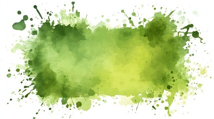 Wall Mural - Abstract Green Watercolor Splash Background Design