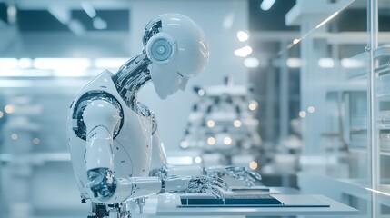 Wall Mural - a cutting-edge artificial intelligence research institute with deep learning algorithms and ai-power