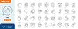 © Cetacons - Like line editable icon set. Like icon set containing thumbs up, favorite, liked,  appreciation, affirmative, validation and more. Vector illustration