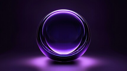 Wall Mural - Glowing purple sphere. AI.