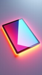 Wall Mural - tablet with vibrant display. ai.