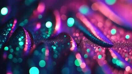 Wall Mural - vibrant abstract patterns with colorful lights creating a mesmerizing visual display in a dark envir