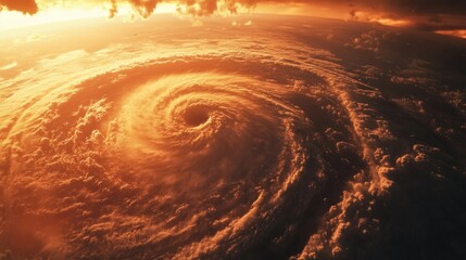 Wall Mural - earth from space with hurricane