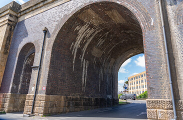 city wall and entrance at chippenham united kingdom