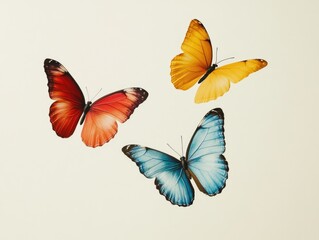 Sticker - Colorful Butterflies Flying