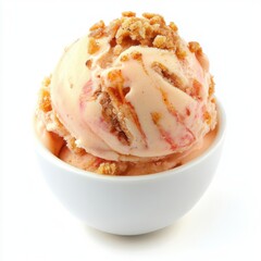 Wall Mural - Peach ice cream with swirls of cinnamon