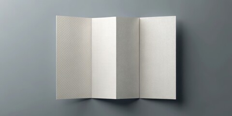 Modern business brochure mockup with two folded panels and a subtle texture effect , fold, modern