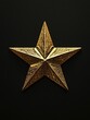 © Alexandr - Gold star on black background