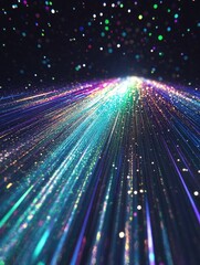 Wall Mural - Colorful Light Trail