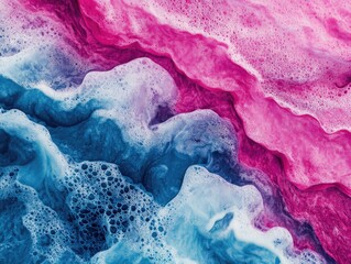 Wall Mural - Pink and Blue Wave Close Up