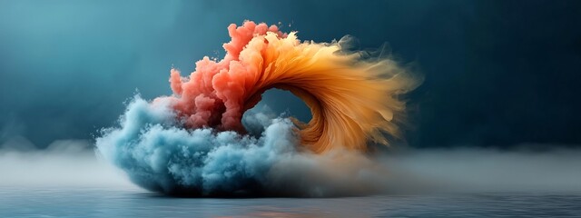 Captivating 3D animation showcasing the dynamic diffraction and spreading of a wave packet into different frequencies