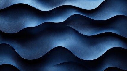 Wall Mural - abstract blue polygons and curves on dark background - geometric pattern for banner template with wh