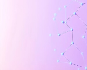 Leinwandbilder - Pastel Geometric Blockchain Network Serene Abstract Cyberpunk Aesthetic