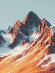 Wall Mural - mountain range covered in snow