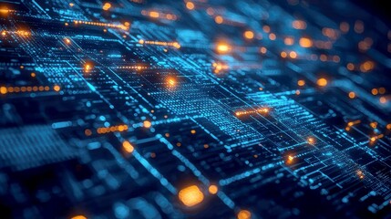 Abstract Digital Network: Futuristic Technology Background
