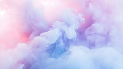 Wall Mural - ethereal blend of light pink, lavender, and blue hues, with soft cloud-like textures and smooth tran