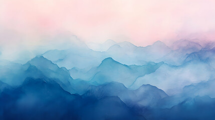Wall Mural - Soft pastel gradients with fluid shapes blending into each other, creating a calm and peaceful atmosphere