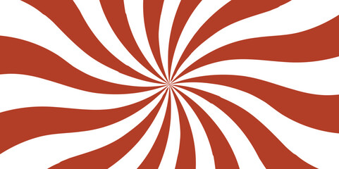 Poster - Abstract background with rays retro starburst. Red and white twisted swirl. Spiral radial striped backdrop design. Ray stripes Funky ray elements, circle motifs, reminiscent of circus themes.   