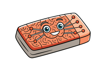 Wall Mural - creative eraser design featuring neural connections, circuits, and brain inspired patterns, ideal fo
