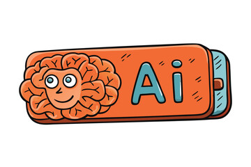 Wall Mural - modern eraser with ai driven design, showcasing neural networks, technology, and innovation, perfect