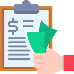 Poster - Cash Loan flat color icon