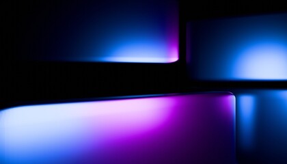 Wall Mural - 3d rendering of purple and blue abstract background. cyberpunk concept. scene for advertising, techn