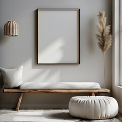 Poster - Wall Poster Frame, Gallery mockup, Modern, Decoration with Picture Empty Frame Minimal Style.