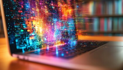 Poster - Nextgeneration online library, internet education platform with modern approach, digital resources at fingertips, interactive, vibrant, and userfriendly educational experience