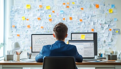 Poster - Complicated business management, chaotic decisionmaking process, tangled organizational structure, illustrating the confusion and mess of disorganized workflows