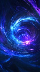Wall Mural - Digital technology purple blue swirl pattern poster background