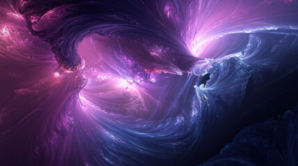 Wall Mural - A purple and blue space with a purple swirl