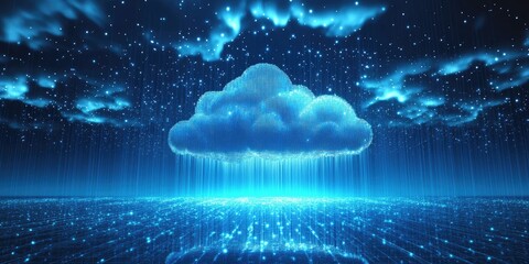 Aufkleber - Digital transformation and automation in business, focusing on the optimization of processes through cloud computing and enhanced customer service management.
