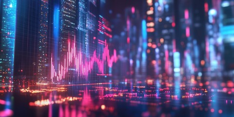 Fototapete - Finance technology in 2025, focused on stock market investments, digital assets, and forex trading data analysis for business success and financial growth.