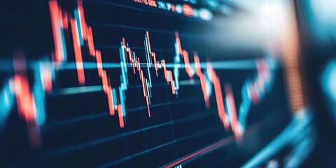 Fototapete - Finance technology in 2025, focused on stock market investments, digital assets, and forex trading data analysis for business success and financial growth.