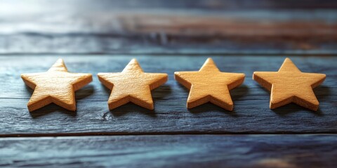 Aufkleber - Customer feedback and service evaluation concept. Users provide ratings on an online platform, influencing service quality, customer satisfaction, and business reputation