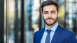 © InspirationDesign - Young executive in blue suit. Perfect for modern leadership and professional success