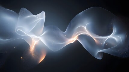 Wall Mural - dynamic flow of light and color abstract space digital art dark environment aesthetic perspective