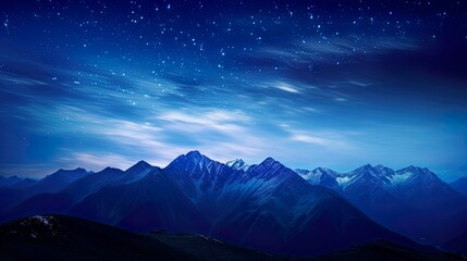 Wall Mural - night landscape with colorful milky way beautiful mountain starry sky with milky way space backgroun