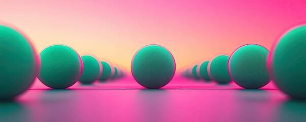 Wall Mural - symmetry gradient idea. colorful abstract spheres create a vibrant modern design with gradient backg