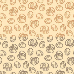 Coffee beans pattern background. cafe pattern background. coffee beans background. Coffee beans wallpaper. Coffee Beans Illustration for packaging.